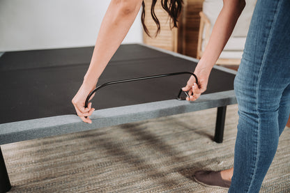 Black and Grey Adjustable Bed Base With Head and Foot Position Adjustments