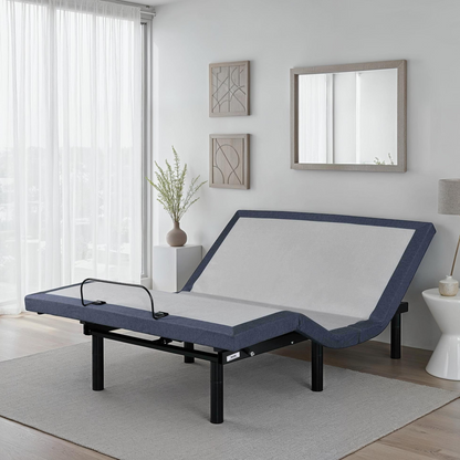 Adjustable Bed Base with Massage and Head and Foot Position Adjustments