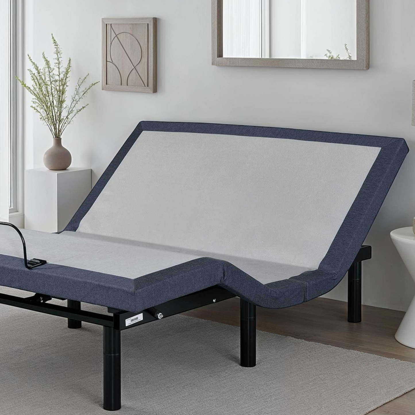 Adjustable Bed Base with Massage and Head and Foot Position Adjustments
