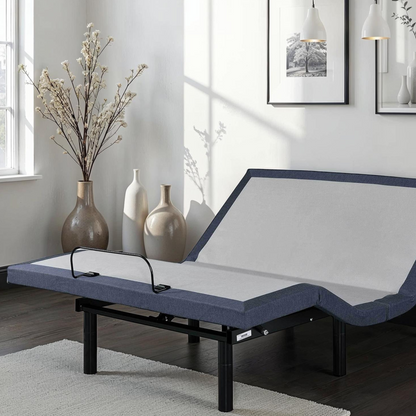 Adjustable Bed Base with Three Vibration Modes and Head and Foot Position Adjustments