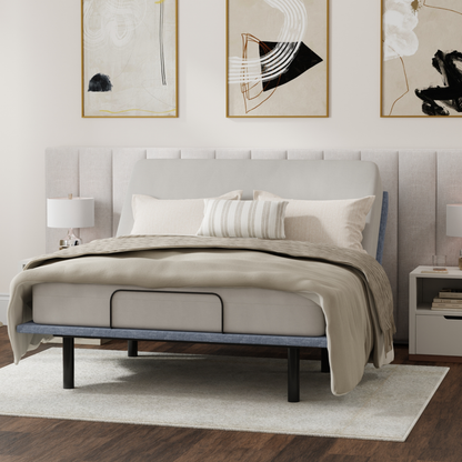 Adjustable Bed Base with Dual 3-Level Massage