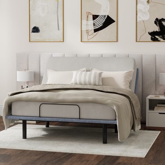 Adjustable Bed Base with Dual 3-Level Massage