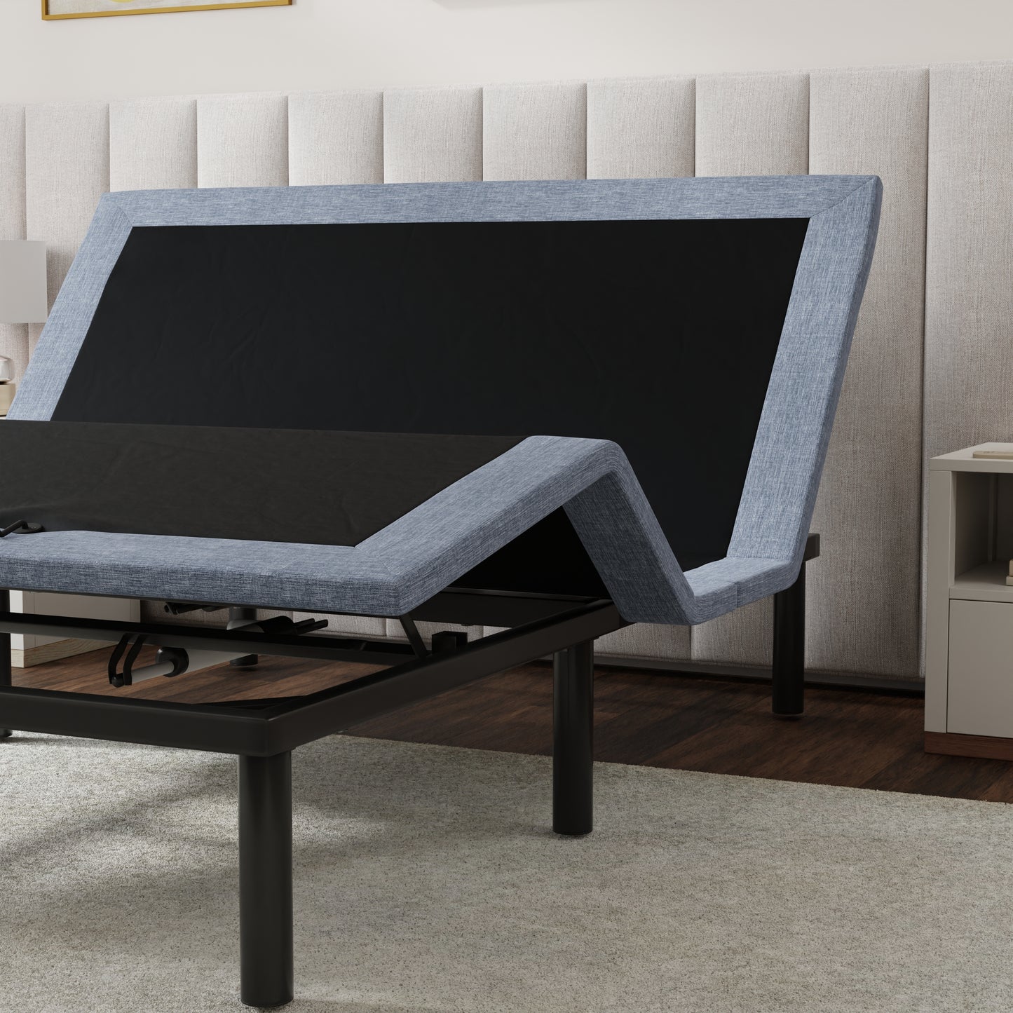 Adjustable Bed Base with Dual 3-Level Massage